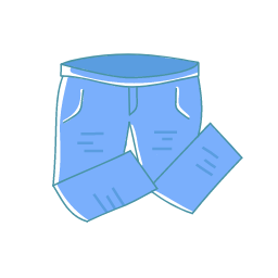 Blue Shorts Icon, shorts,bottom wear