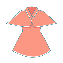 Orange Wind Coat Icon, wind coat,outerwear