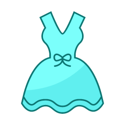 Long Dress Icon, dress,long