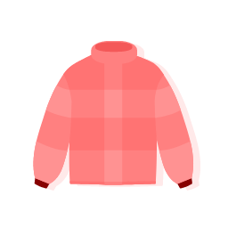Pink Down Jacket Icon, jacket,outerwear,pink