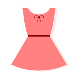 Pink Dress Icon, dress,pink,belted
