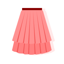 Pink Pleated Midi Skirt Icon, skirt,midi skirt,pleated