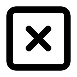 X - Square Icon, x - square,close,cancel