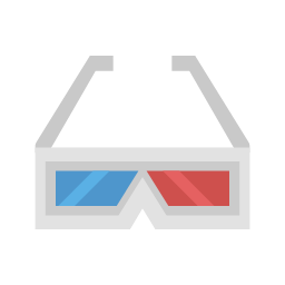 3D Glasses Icon, 3D glasses,cinema,viewing