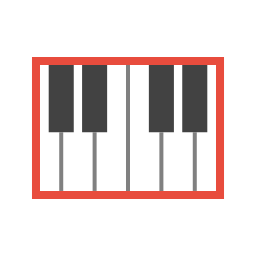 Piano Keyboard Icon, piano keyboard,music,instrument