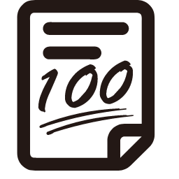 100 Points Test Paper Icon, 100,test,paper