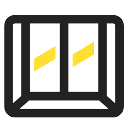 Bay Window Icon, bay window,window,interior window