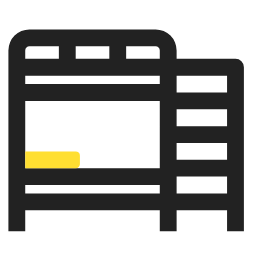 Dormitory Icon, dormitory,bunk bed,student room