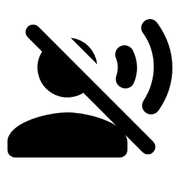 Round Voice Over Off Icon, voice over off,voice