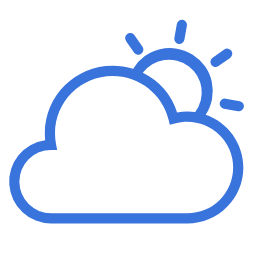 Sunny Cloud Icon, cloud,sunny,partly cloudy