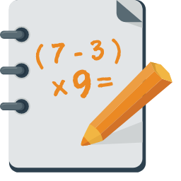 Notebook Icon, notebook,math,pencil