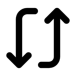 Flip Outline Icon, flip,arrows