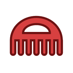 Red Comb Icon, comb,hair tool