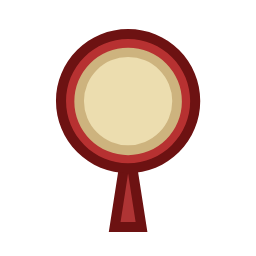Red Handheld Mirror Icon, mirror,beauty tool