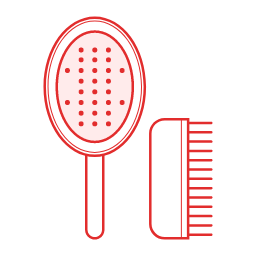 Comb and Brush Icon, comb,hairbrush
