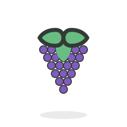 Grape Fruit Icon, grape,fruit