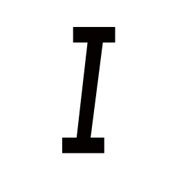 Italic I Icon, italic,I,typography