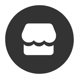 Round Shop Fill Icon, shop,fill,circle