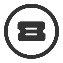 Round Ticket Icon, ticket,outline,circle