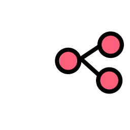 Share Icon, share,connect,red