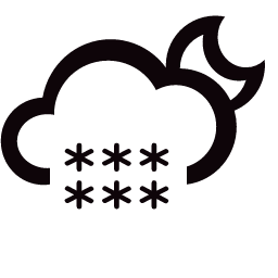 Snow Showers at Night Icon, snow,night