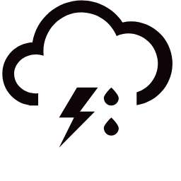 Thunder Showers at Night Icon, thunder,showers