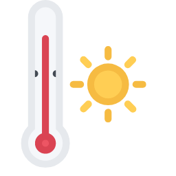 High Temperature Icon, high temperature,sun,thermometer