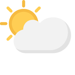 Partly Cloudy Icon, partly cloudy,sun,cloud