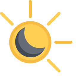 Solar Eclipse Icon, solar eclipse,sun,moon