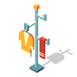 Isometric Coat Rack Icon, coat rack,furniture