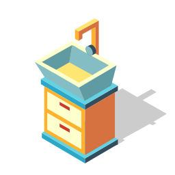 Isometric Washstand Icon, washstand,furniture