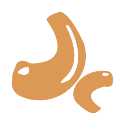 Brown Curved Icon, snack,food