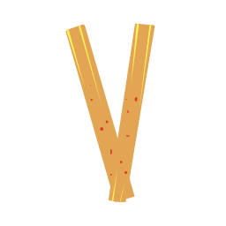 V - shaped Icon, snack,food