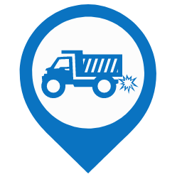 Car Accident 2 Map Marker (Blue) Icon, car accident,blue marker