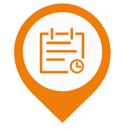 Incident Map Marker (Orange Outline) Icon, incident,map marker