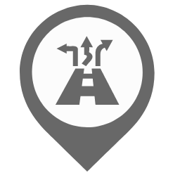 Interchange Station Map Marker (Gray) Icon, interchange station,gray marker