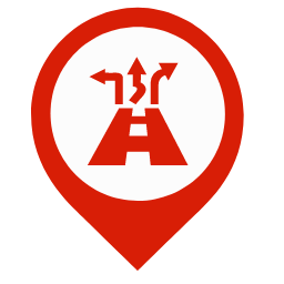 Interchange Station Map Marker (Red) Icon, interchange station,red marker