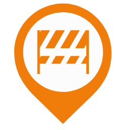 Interdiction Map Marker (Orange Outline) Icon, interdiction,map marker