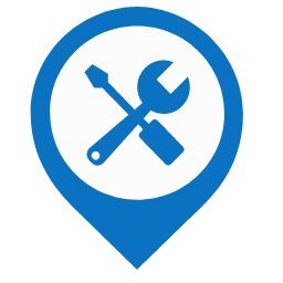Maintenance Map Marker (Blue) Icon, maintenance,blue marker