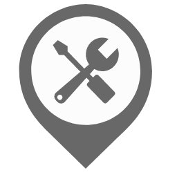 Maintenance Map Marker (Gray) Icon, maintenance,gray marker