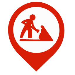 Maintenance (Worker) Map Marker (Red) Icon, maintenance,worker,red marker