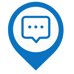 Notification Map Marker (Blue) Icon, notification,blue marker