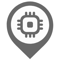 Terminal Map Marker (Gray) Icon, terminal,gray marker