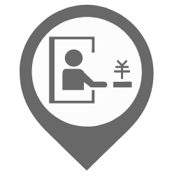 Toll Station Map Marker (Gray) Icon, toll station,gray marker