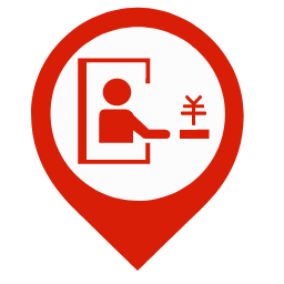 Toll Station Map Marker (Red) Icon, toll station,red marker
