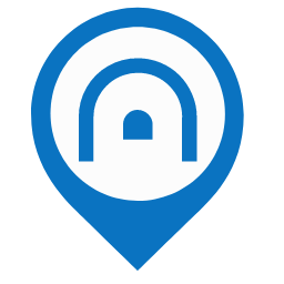 Tunnel Map Marker (Blue) Icon, tunnel,blue marker