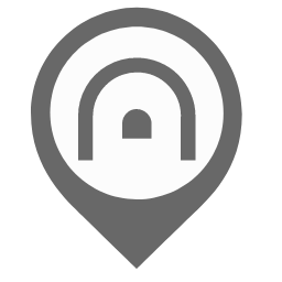 Tunnel Map Marker (Gray) Icon, tunnel,gray marker