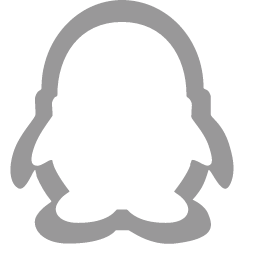 QQ Icon, QQ,character,gray