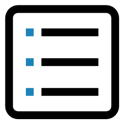 List Icon (Blue Dot) Icon, list,menu