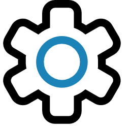 Settings Icon (Blue) Icon, settings,blue gear
